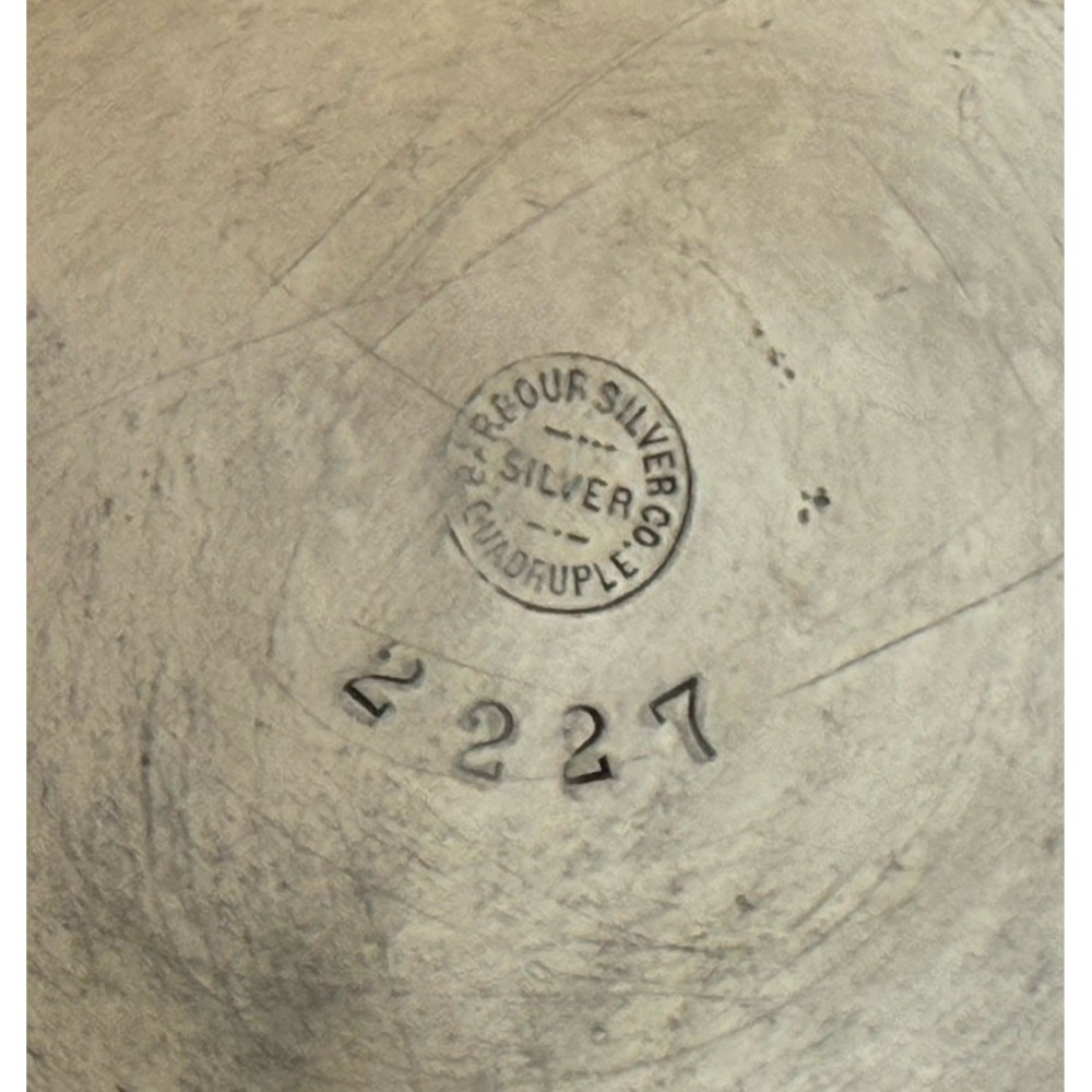 Antique Barbour Silver Co Quadruple Silverplate Bridal Basket Dish 1892-1898 GUC - Picture 16 of 16